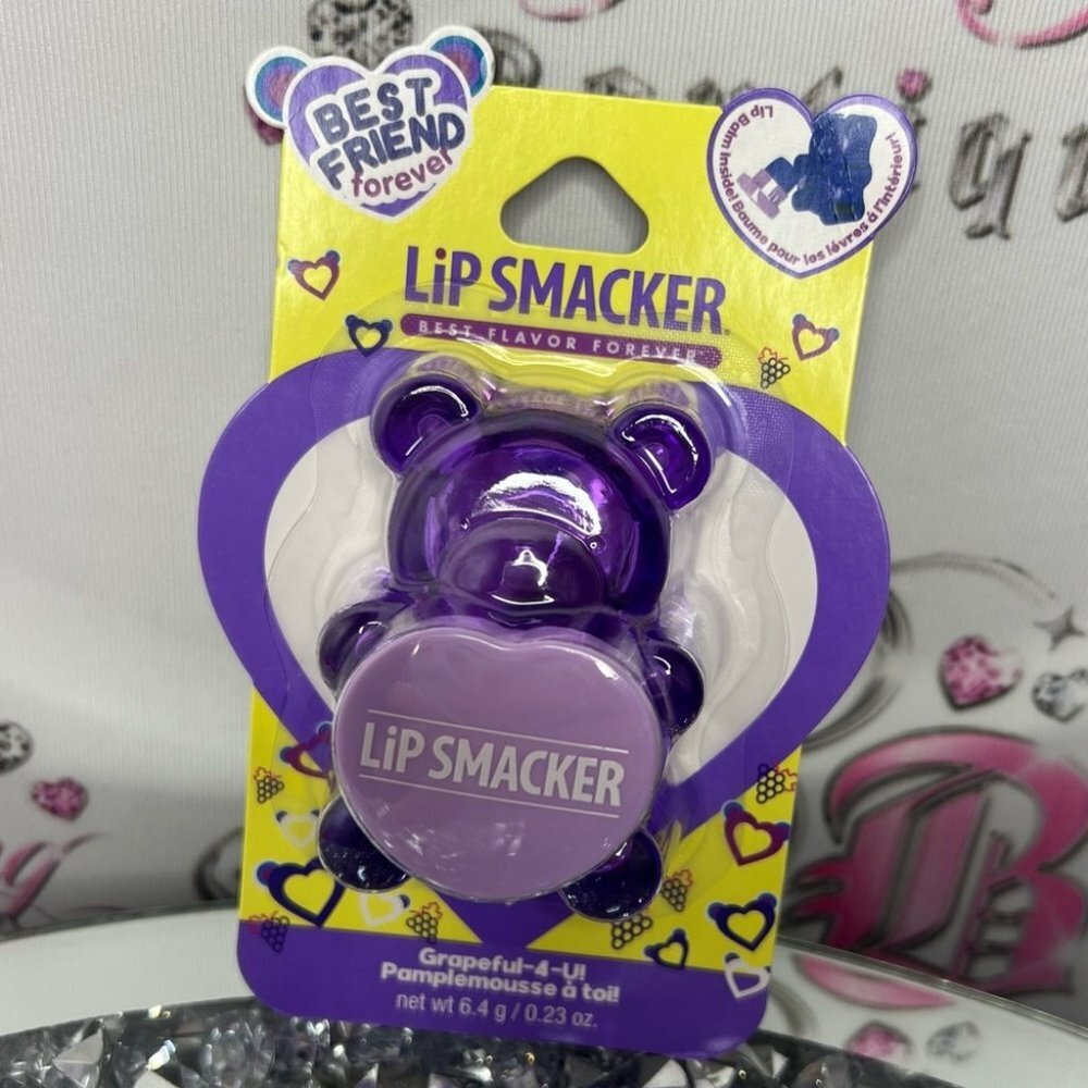 Lip smacker gummy bear lip chap lip gloss container brand new neon purple